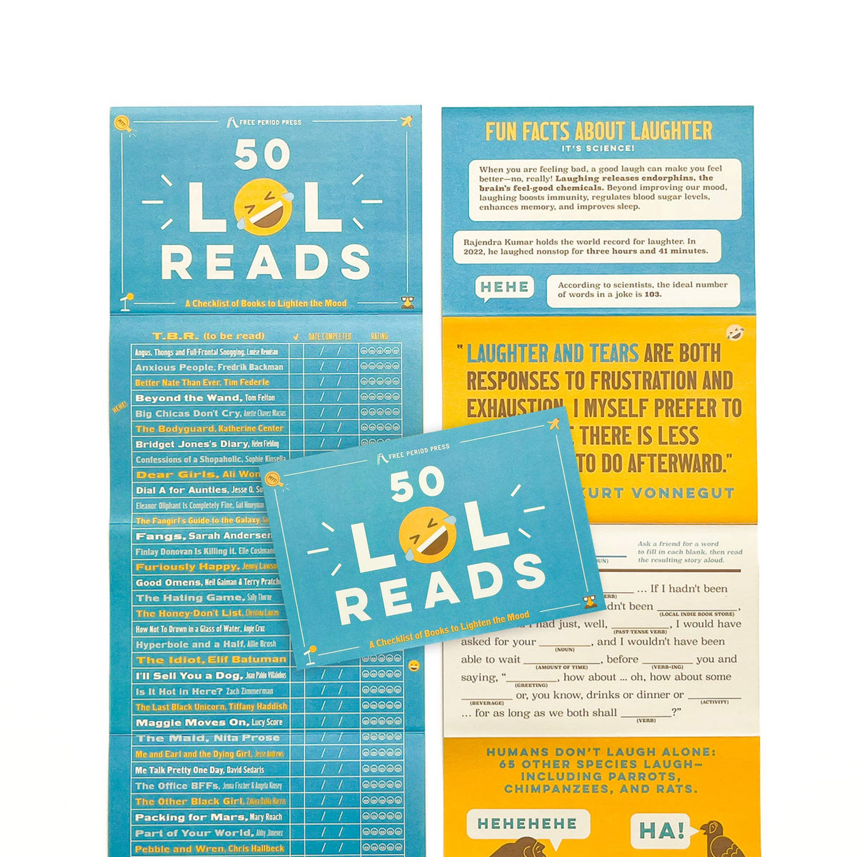 Free Period Press - 50 LOL Reads: A Checklist of Books to Lighten the Mood