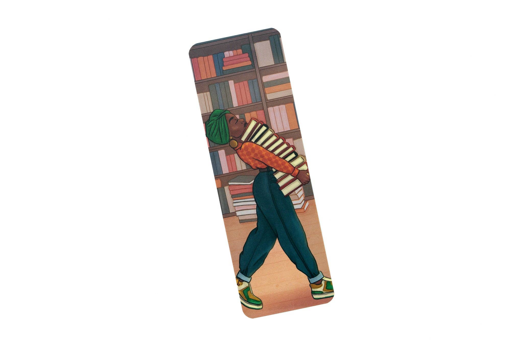 Black Girl Book Stacks Bookmark