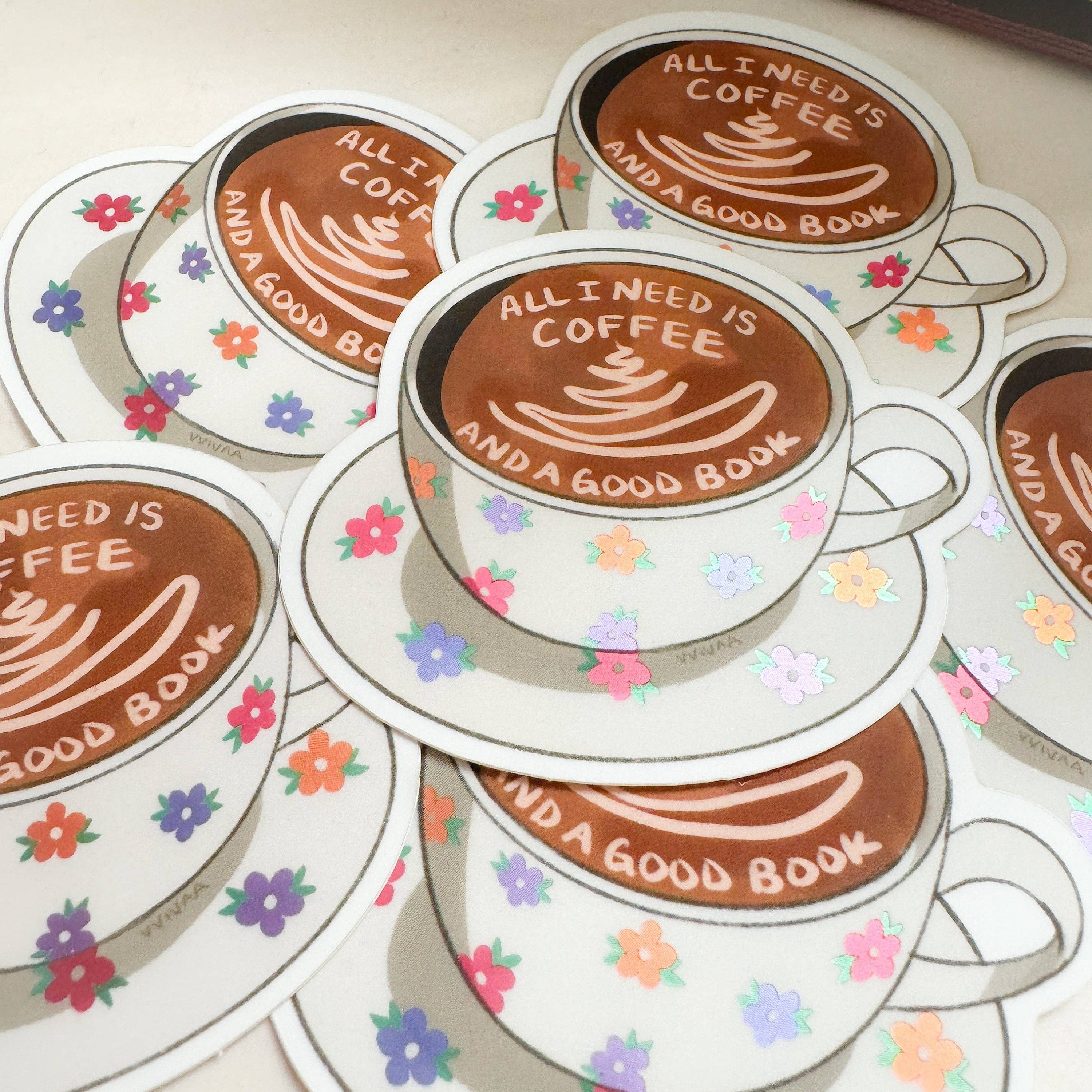 Coffee and Books Sticker