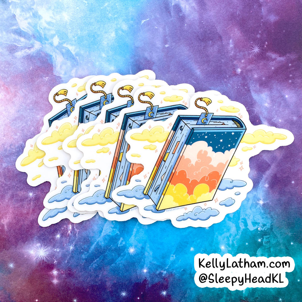Clouds Book Waterproof Vinyl Sticker