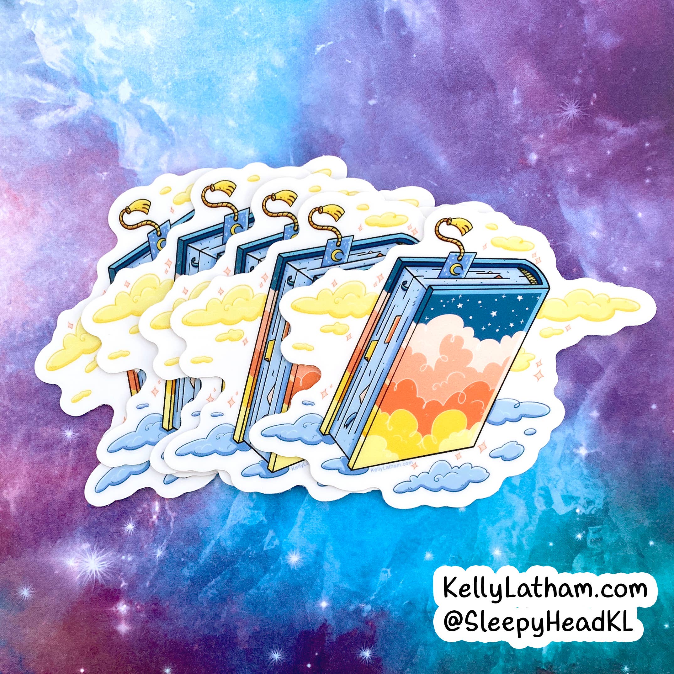 Clouds Book Waterproof Vinyl Sticker