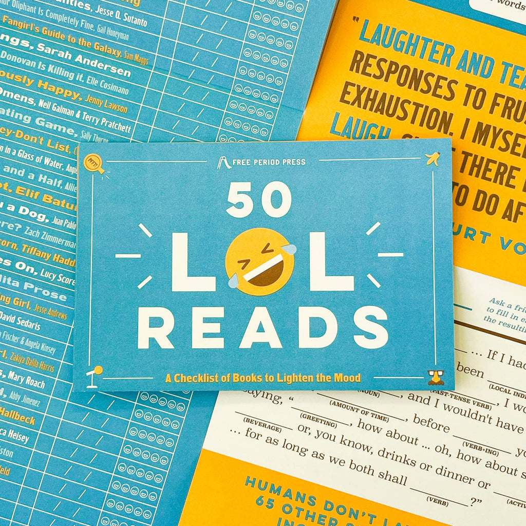 Free Period Press - 50 LOL Reads: A Checklist of Books to Lighten the Mood