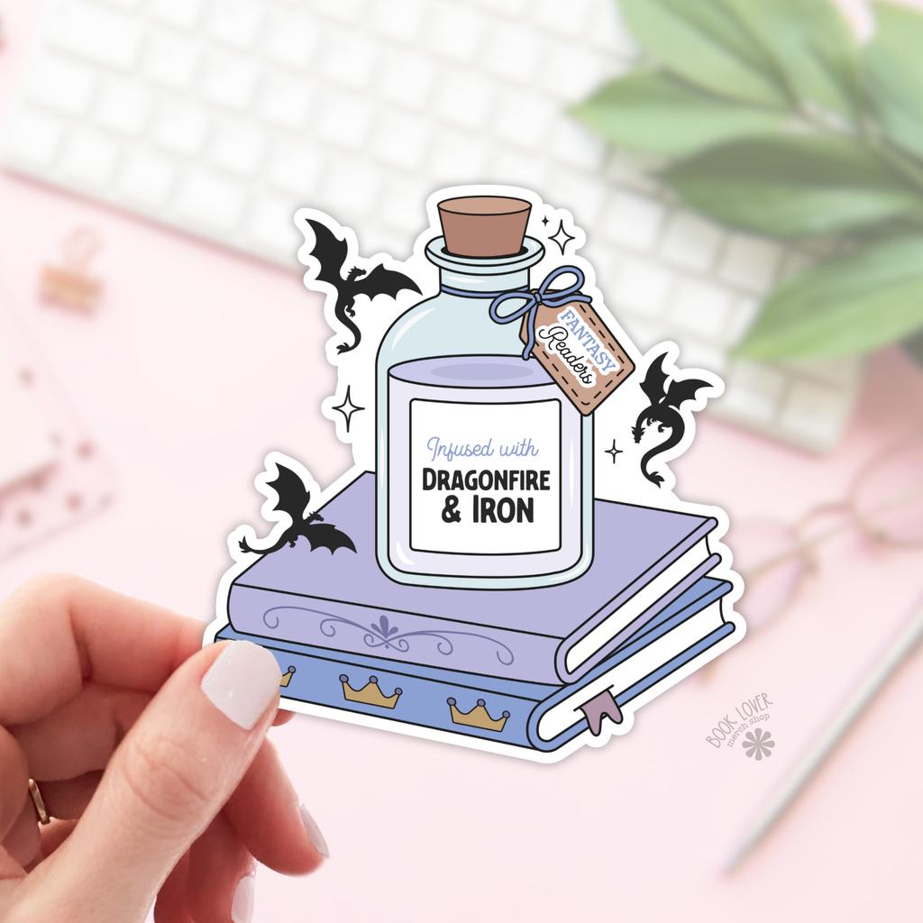 Bookish Potion Infused With Fantasy Sticker