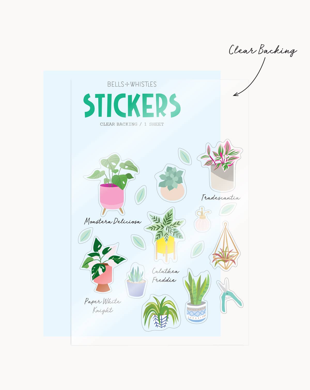 House Plants Clear Stickers