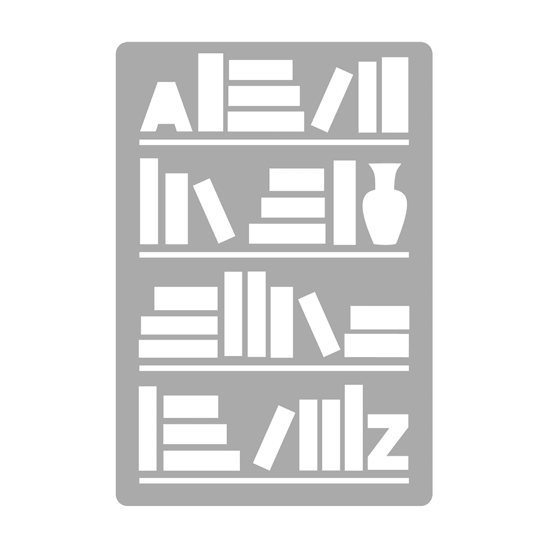 Bookshelf - Super Easy Journal Stencil - A5