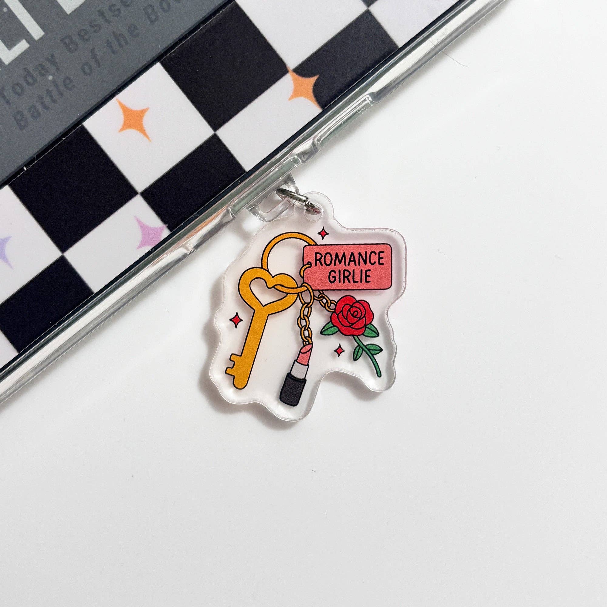 Romance Girlie Keychain e-Reader Charm Dust Plug
