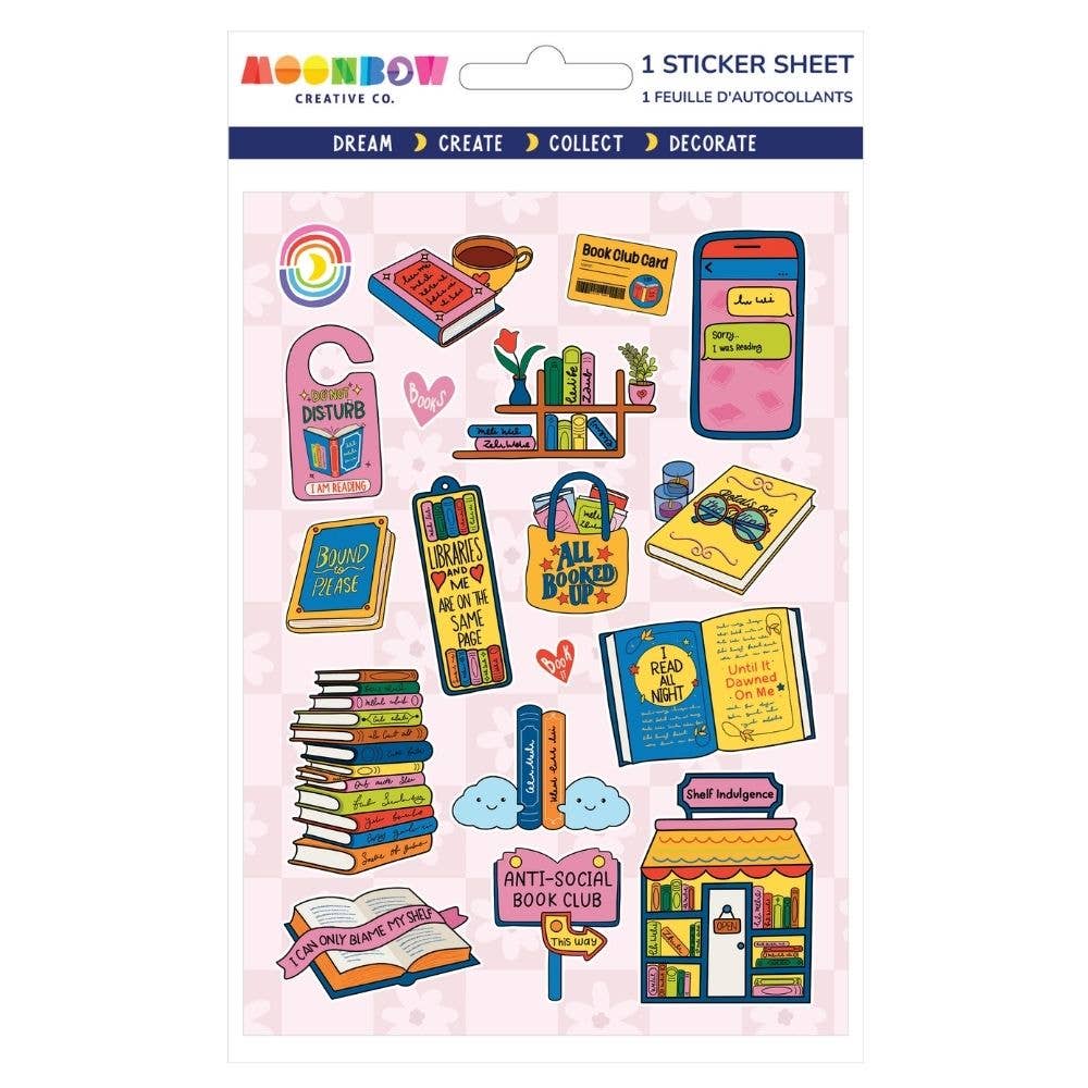 Moonbow Creative Co. - Punderful Reads Glossy Sticker Sheet