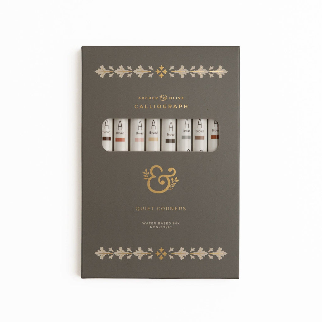 Archer and Olive - Quiet Corners | Set of 10 Calliograph Pens