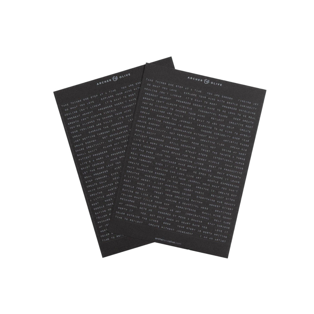 Archer and Olive - Ink & Type Word Sticker Set