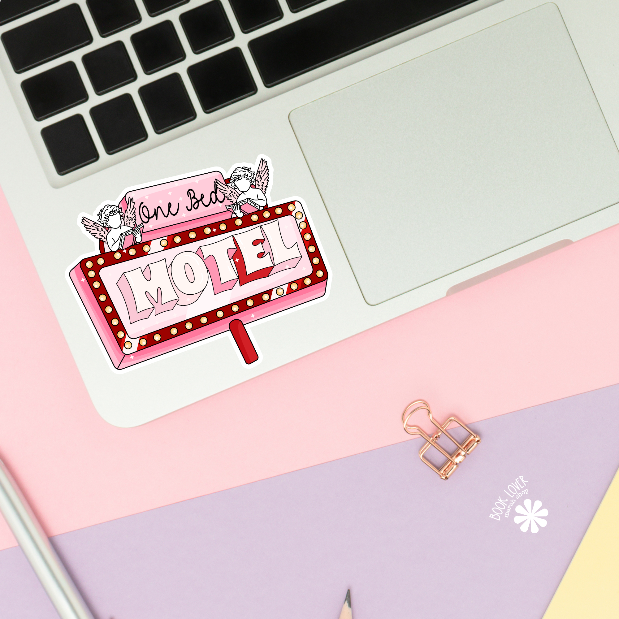 One Bed Motel Sticker