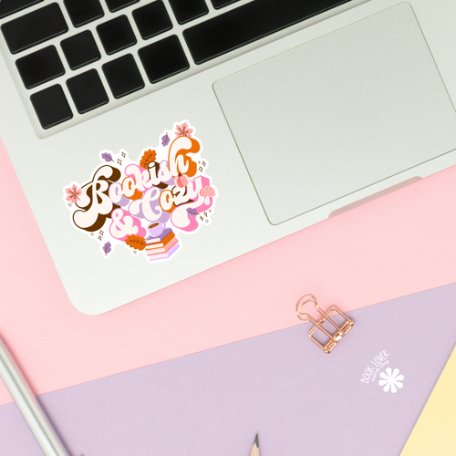 Bookish & Cozy Sticker