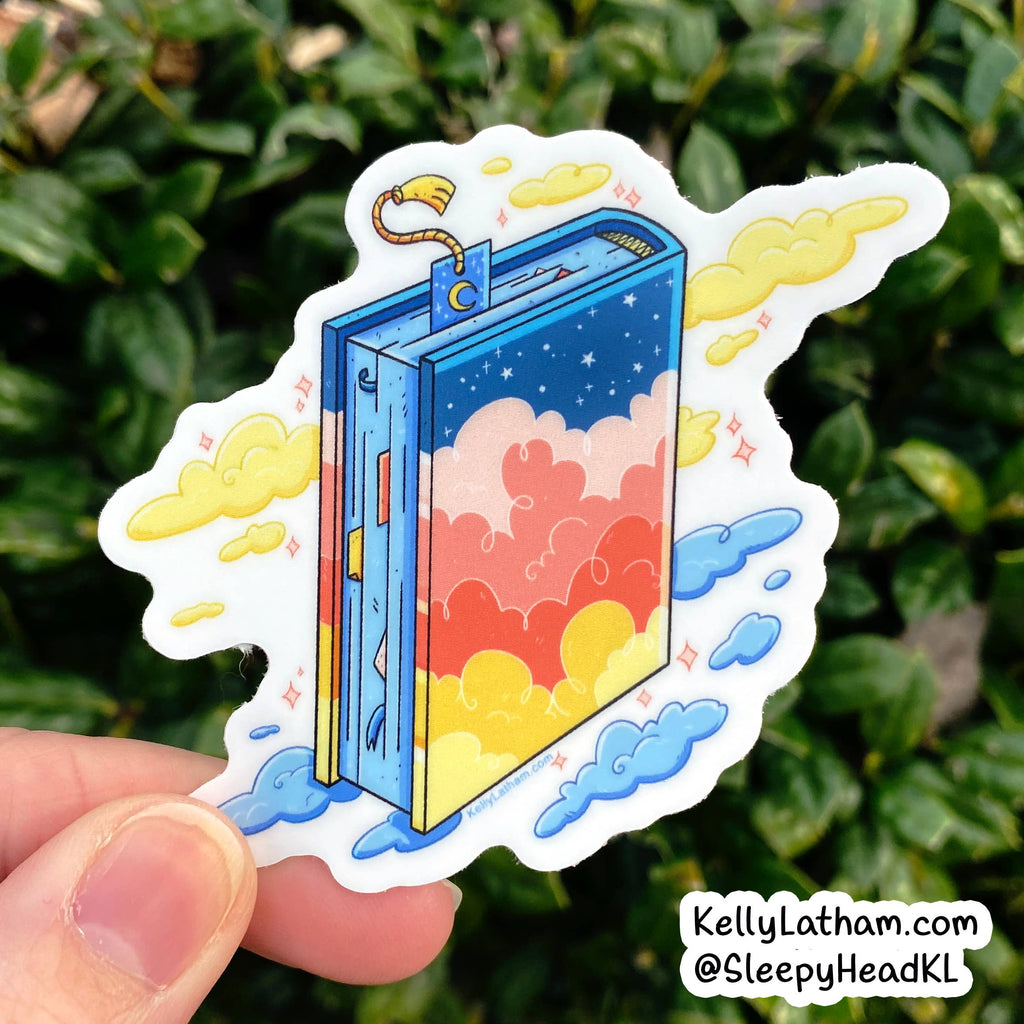 Clouds Book Waterproof Vinyl Sticker