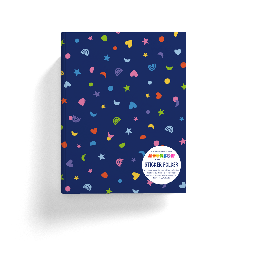 Moonbow Creative Co. - Sticker Organizing Folder Confetti Blue Moon