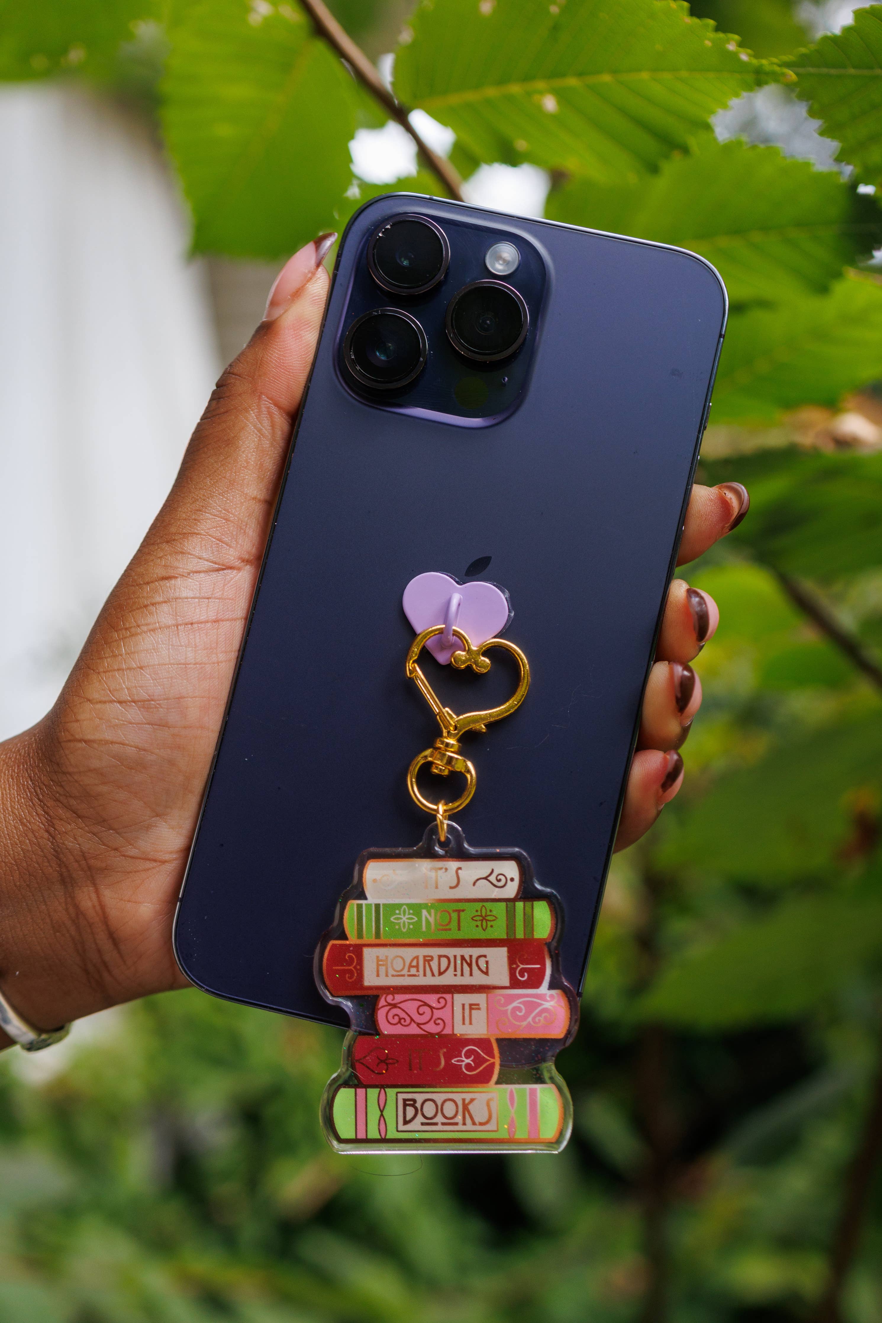 Pinstory - "It's Not Hoarding If It's Books" Keychain/Kindle Charm