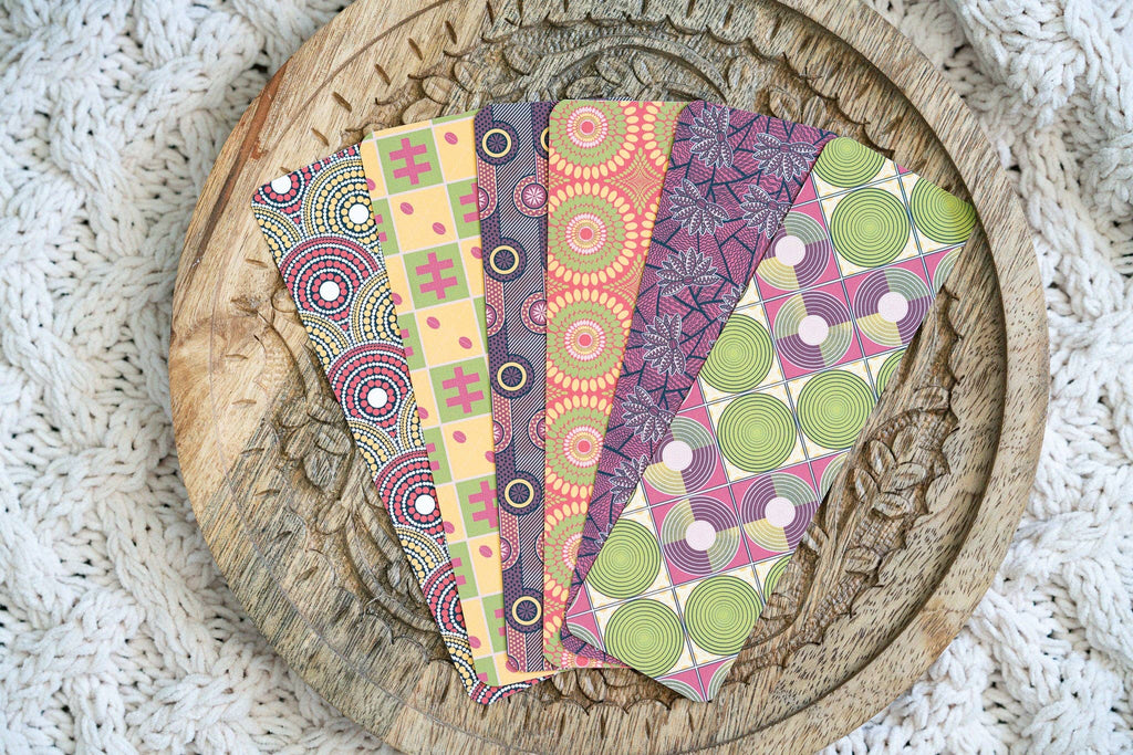 Red and Yellow Print Bookmark