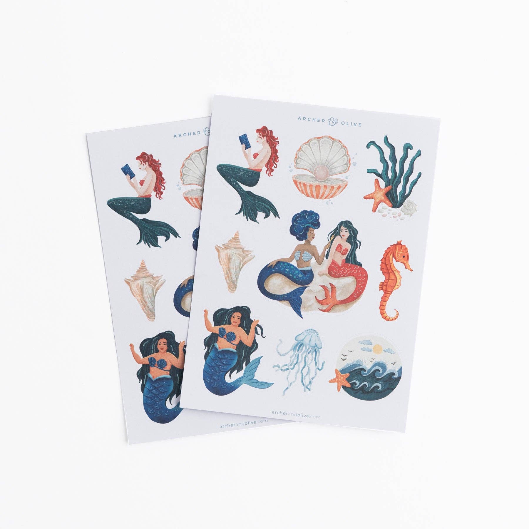 Archer and Olive - Vintage Mermaid Stickers