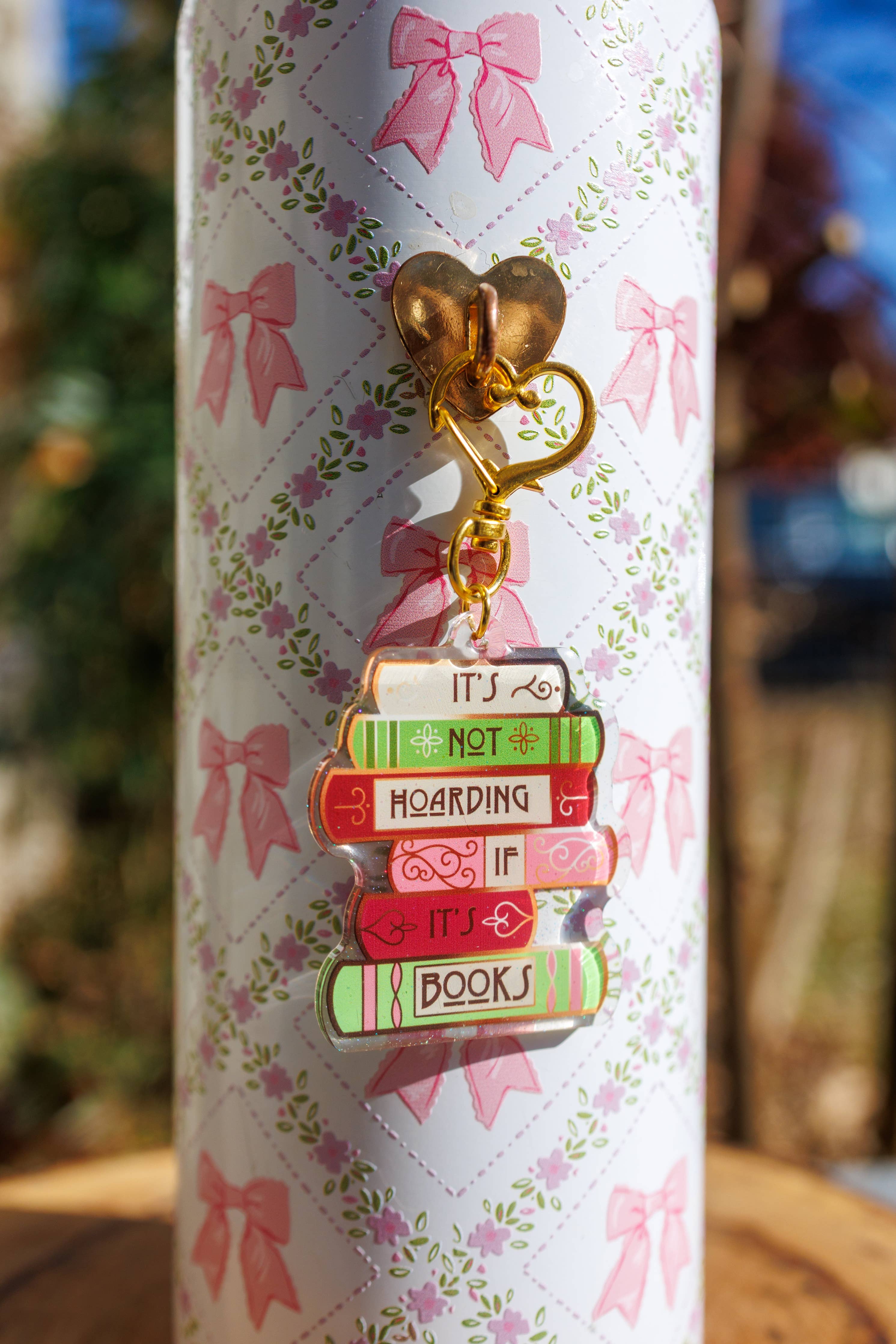 Pinstory - "It's Not Hoarding If It's Books" Keychain/Kindle Charm