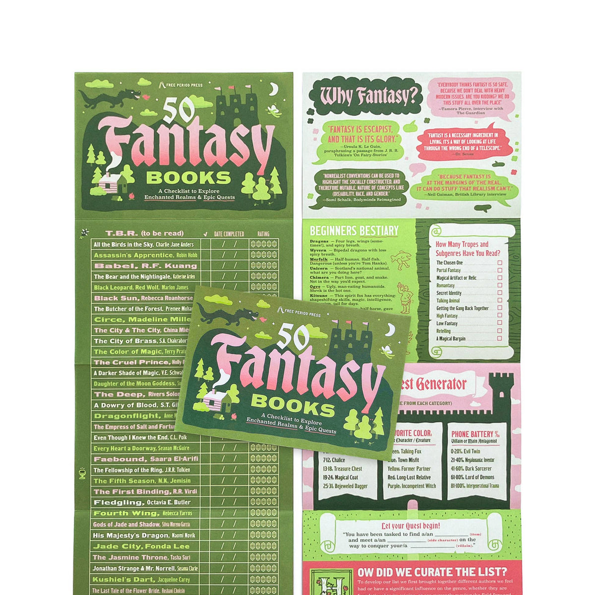 Free Period Press - 50 Fantasy Books: A Checklist to Explore Realms & Quests