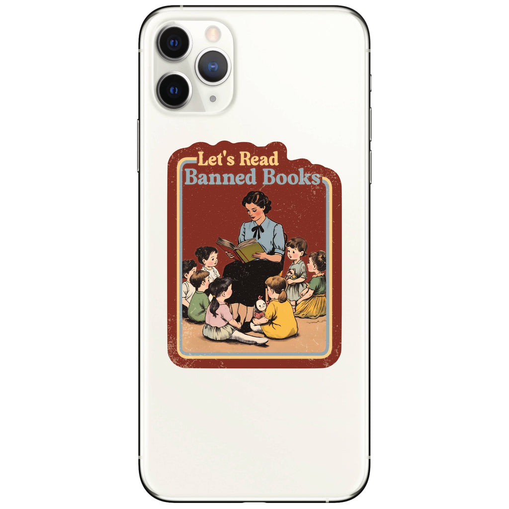 Juju and Moxie - Let's Read Banned Books Sticker