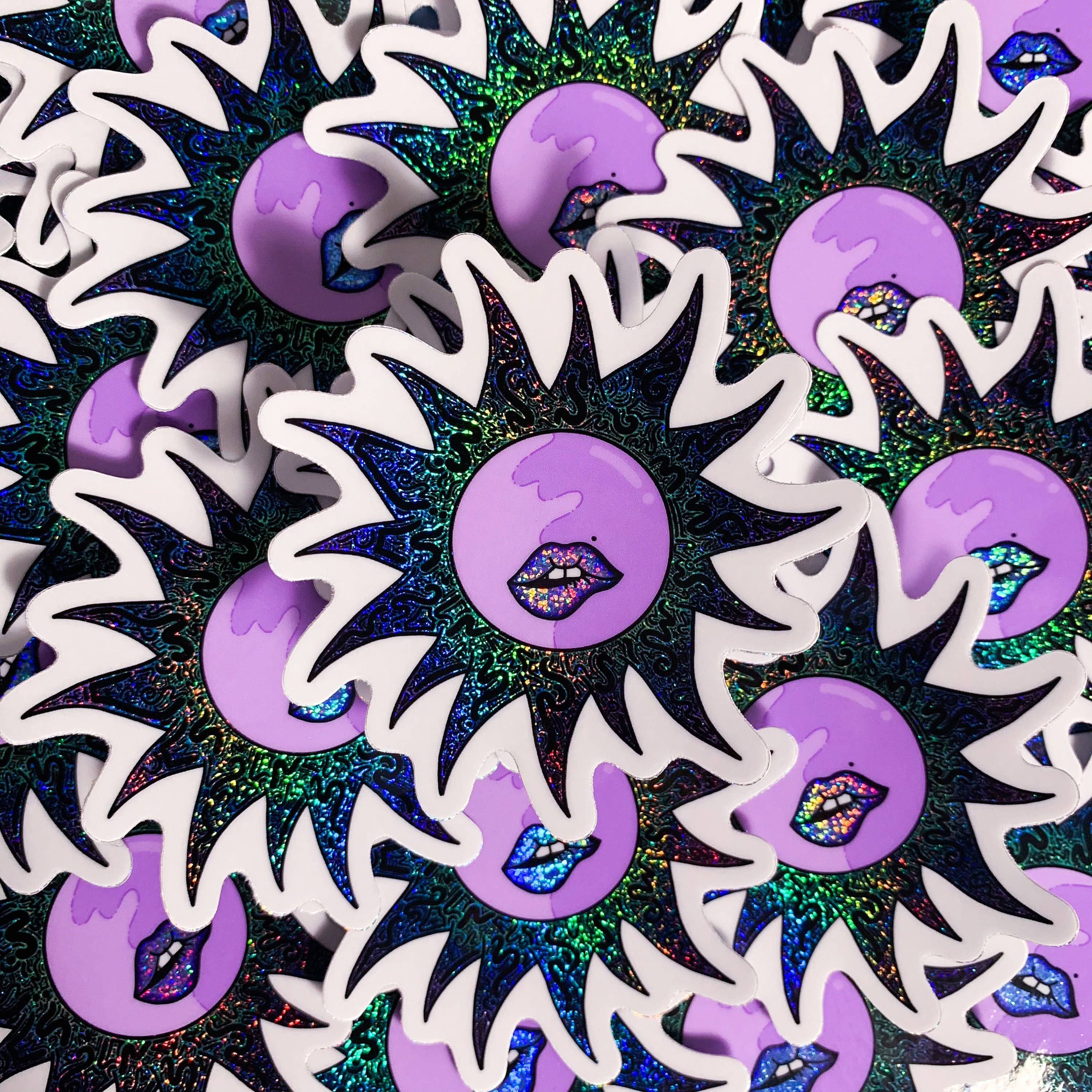 Glitter Sun Vinyl Sticker