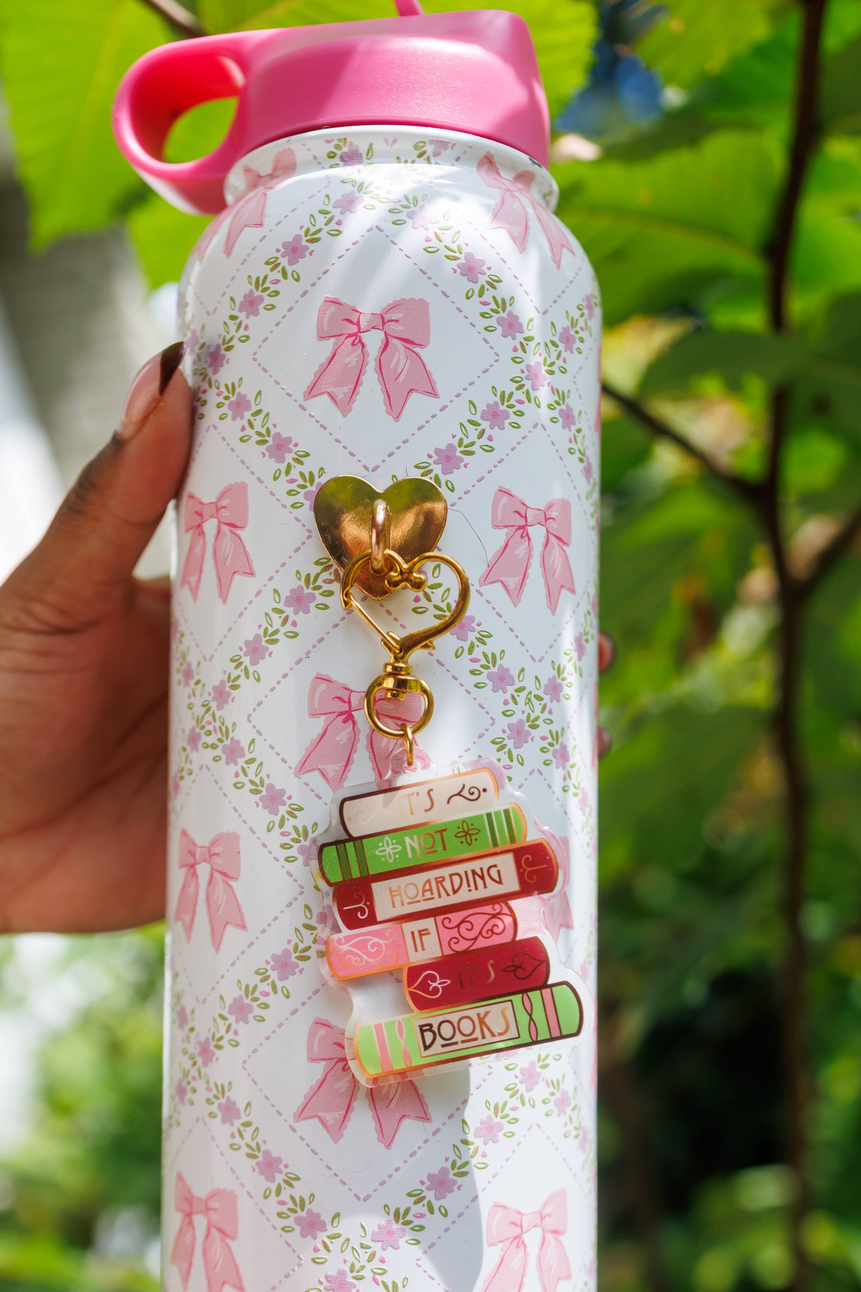 Pinstory - "It's Not Hoarding If It's Books" Keychain/Kindle Charm