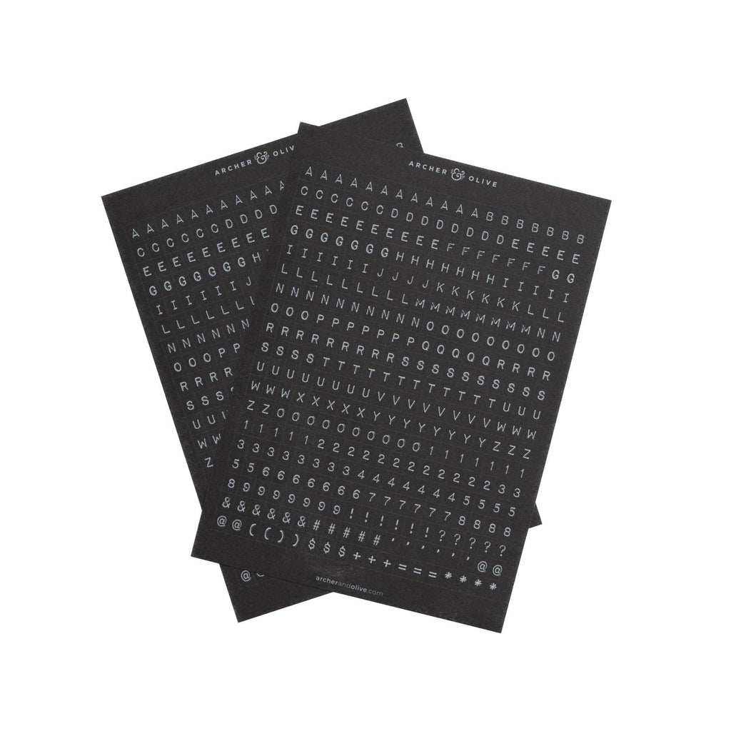 Archer and Olive - Ink & Type Alpha Sticker Set