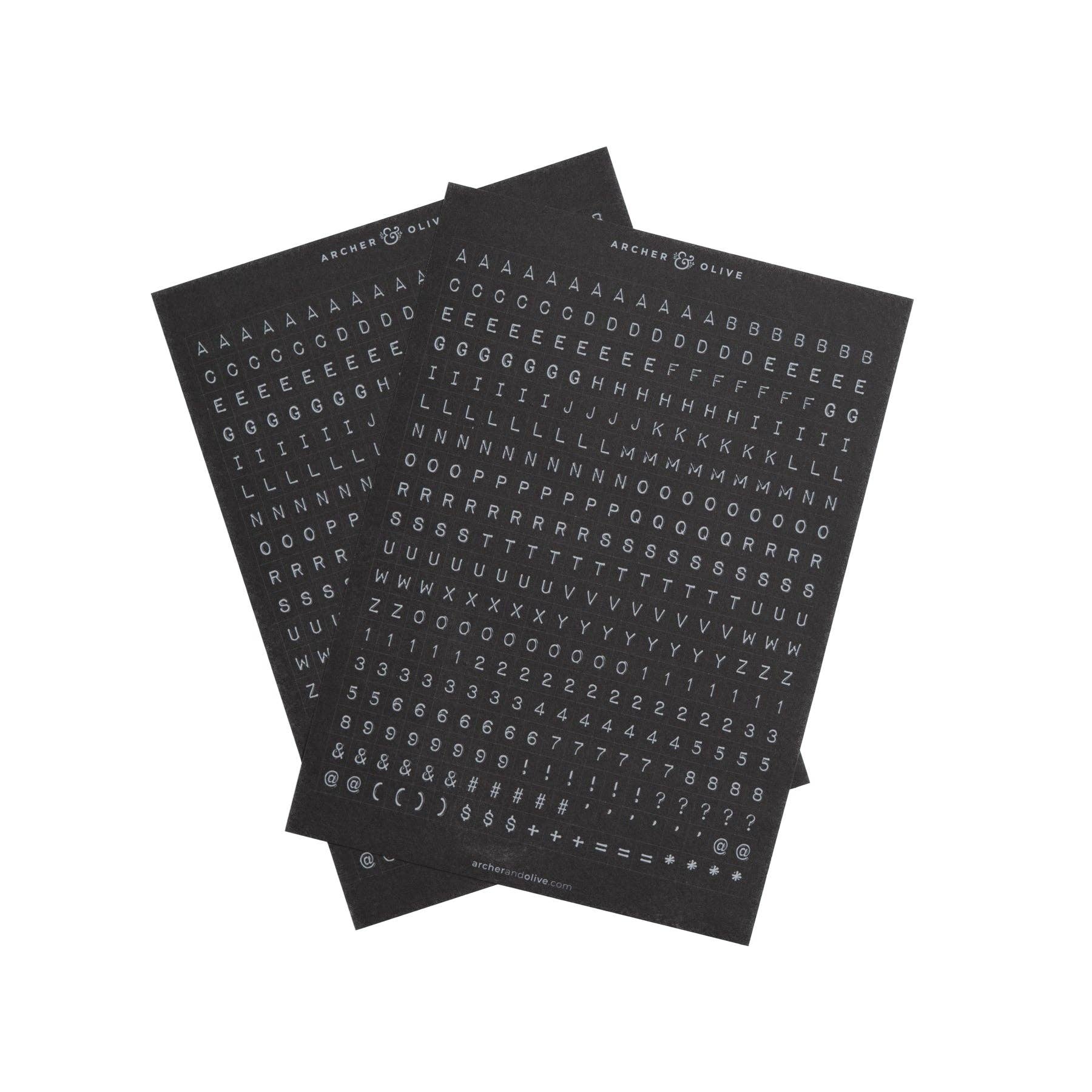 Archer and Olive - Ink & Type Alpha Sticker Set