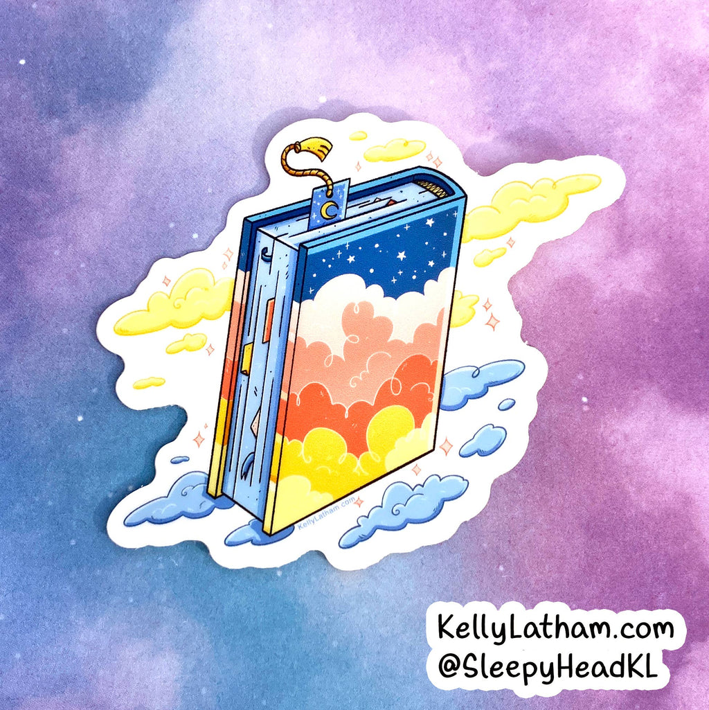 Clouds Book Waterproof Vinyl Sticker
