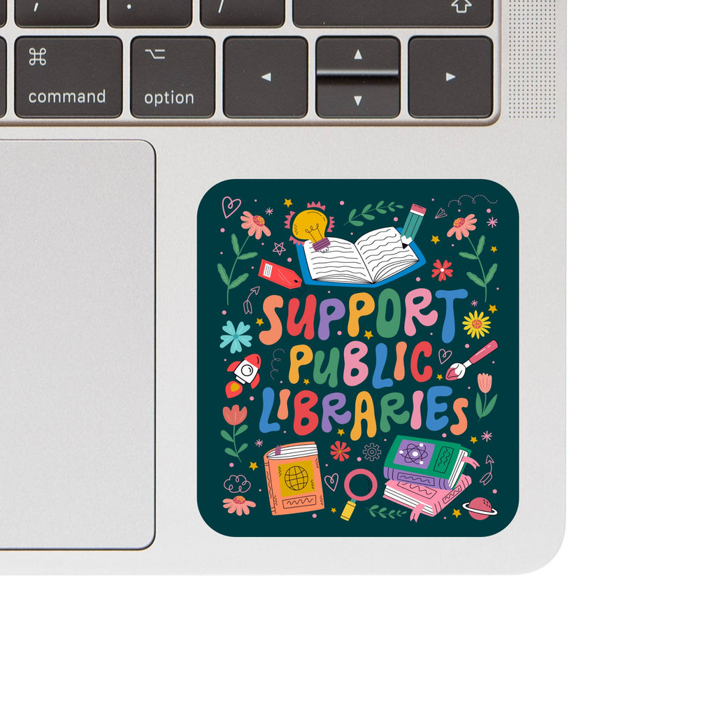 Juju and Moxie - Support Public Libraries Sticker