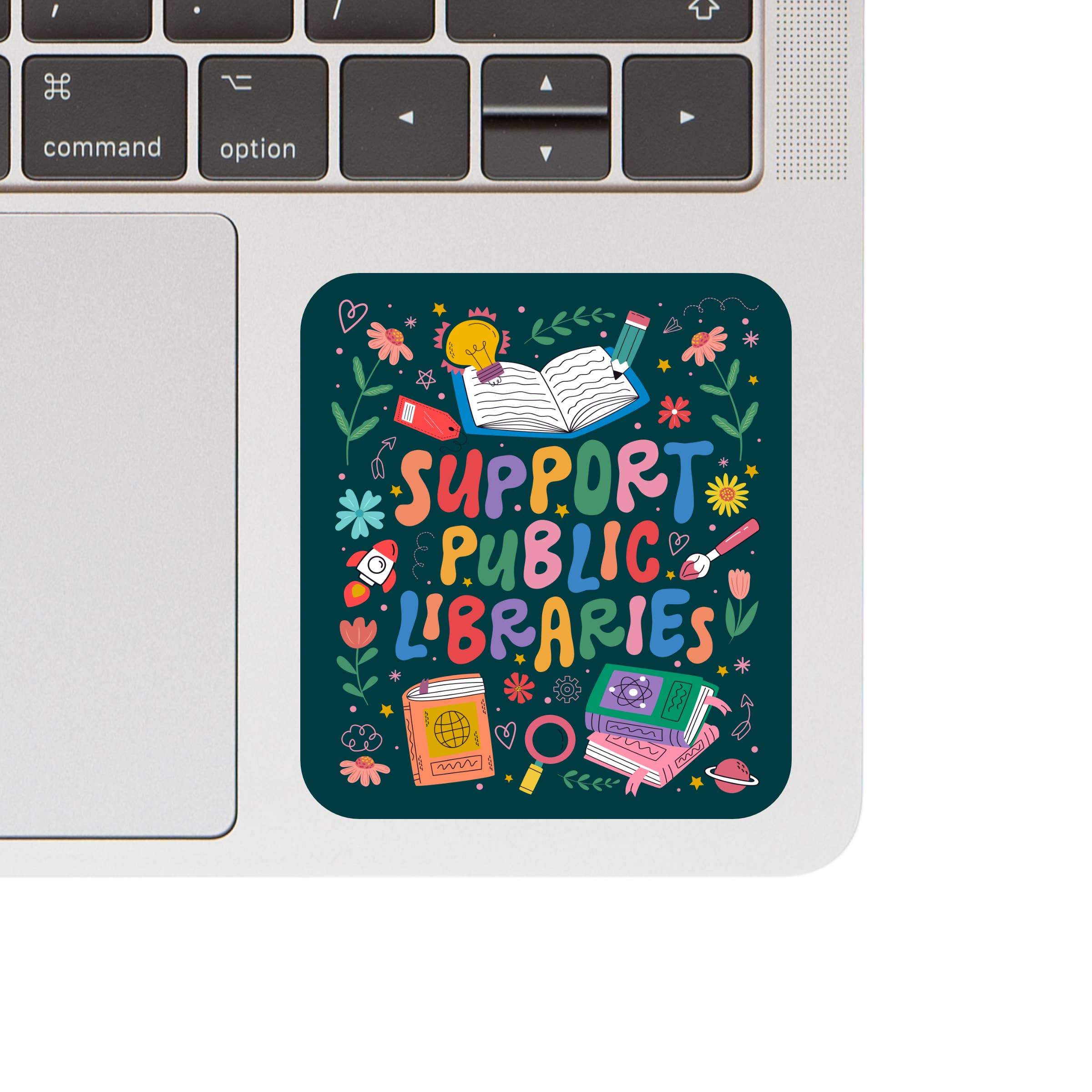 Juju and Moxie - Support Public Libraries Sticker