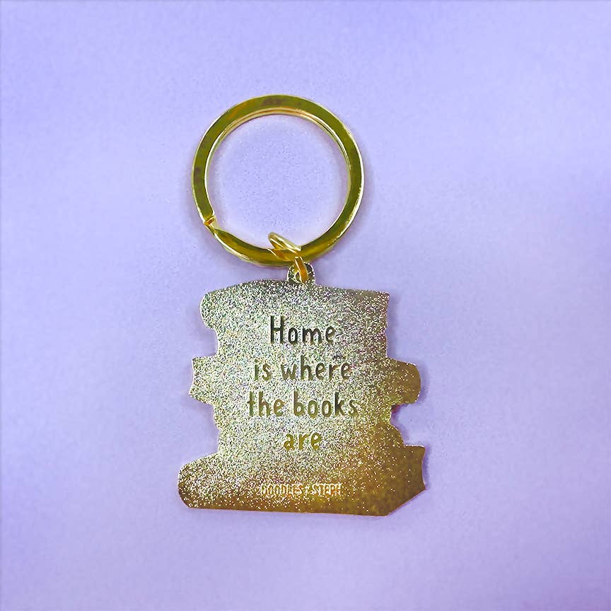Book Stack Keychain