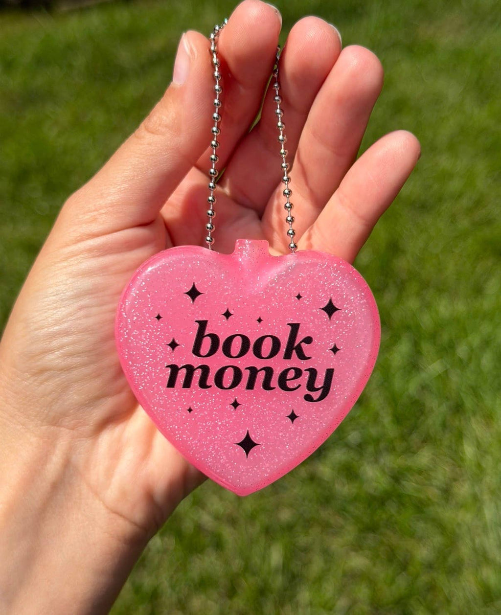 Rubber Heart Coin Purse Sparkly Pink - Book Money
