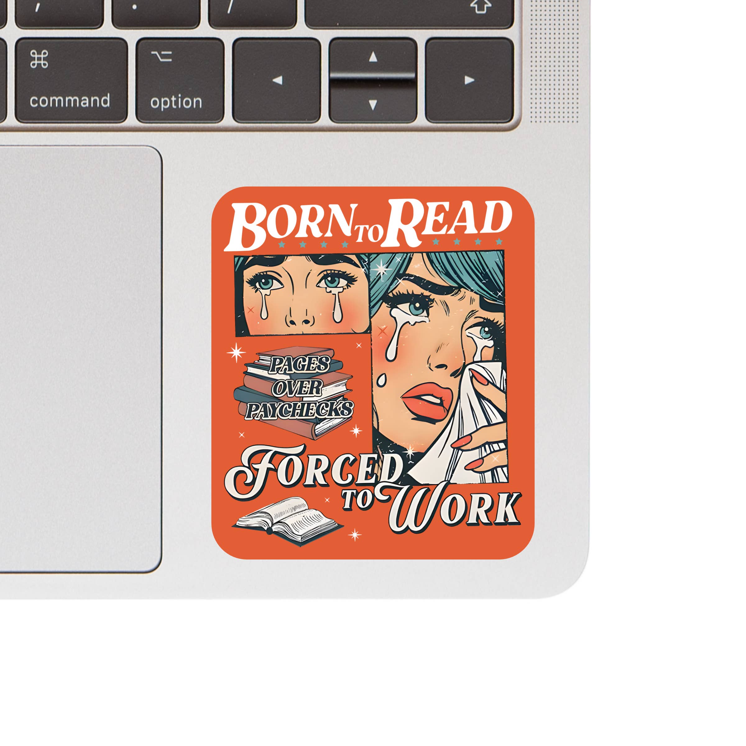 Juju and Moxie - Born To Read Sticker