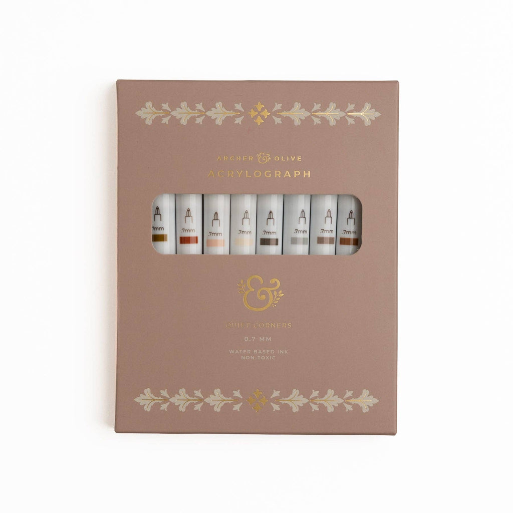 Archer and Olive - Quiet Corners | Set of 10 Acrylograph Pens