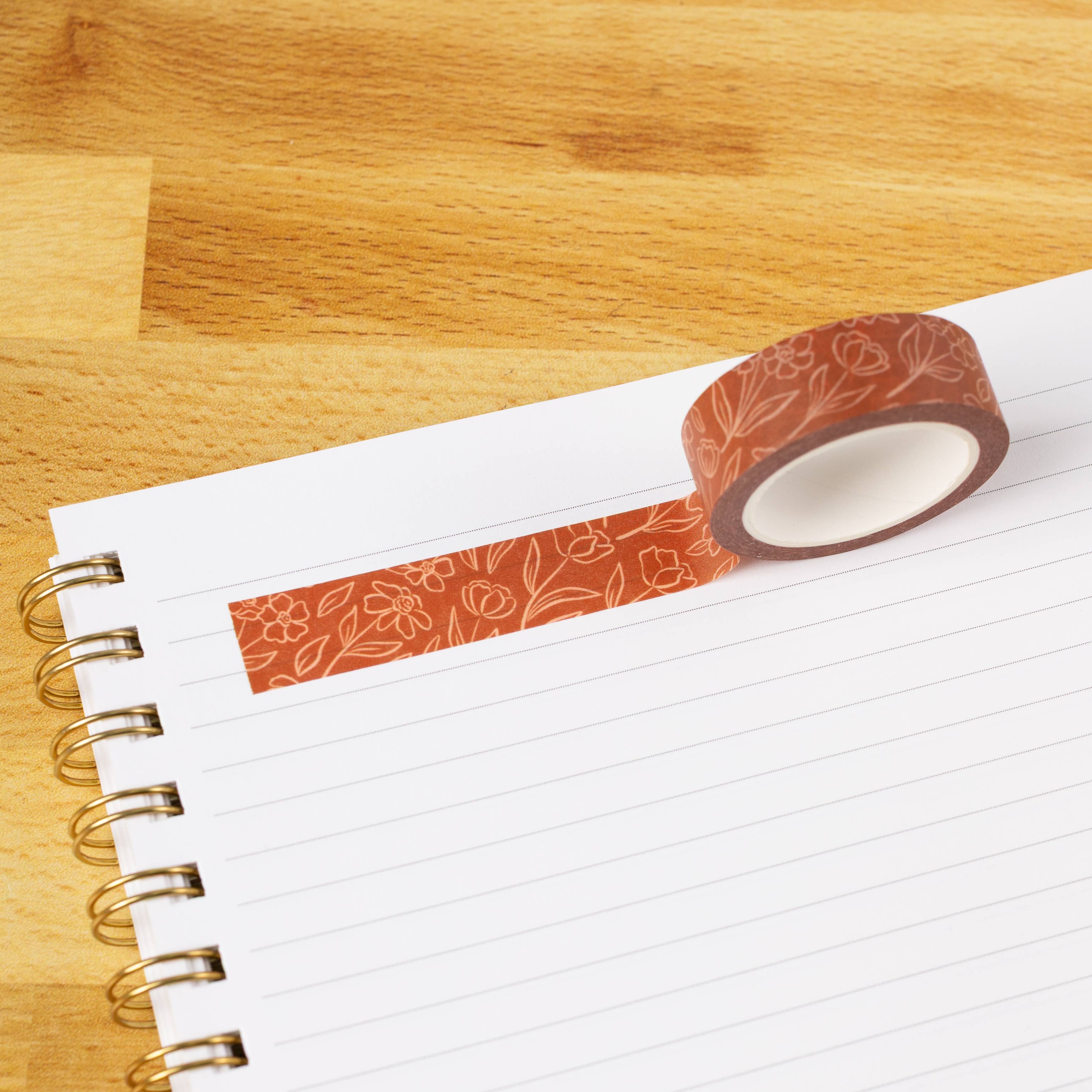 Terracotta Floral Washi Tape