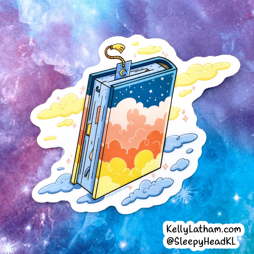 Clouds Book Waterproof Vinyl Sticker