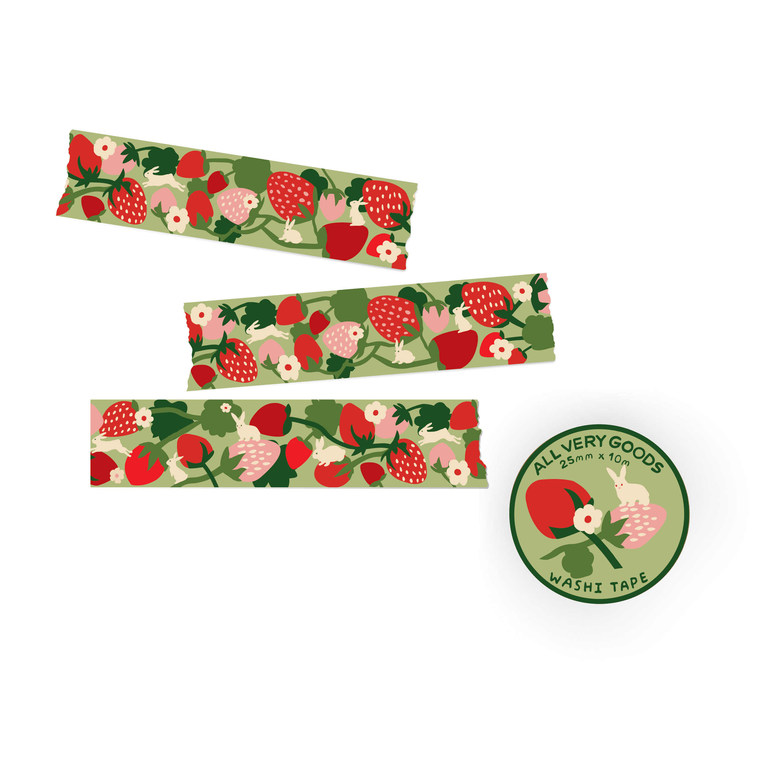 Washi Tape - Strawberry Garden