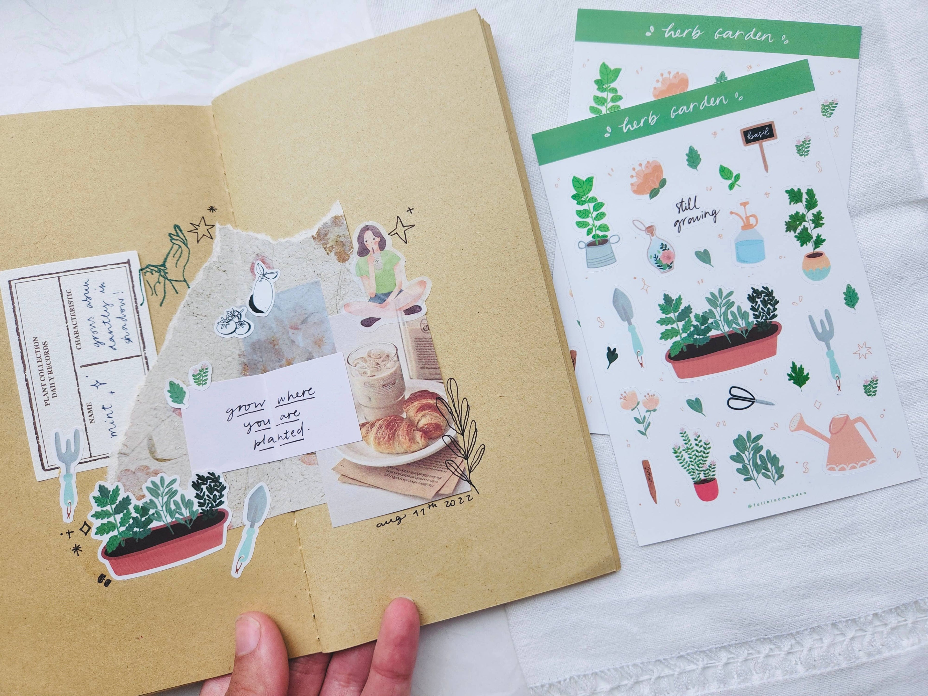 Herbs and Spices Sticker Sheet - Gardening Theme