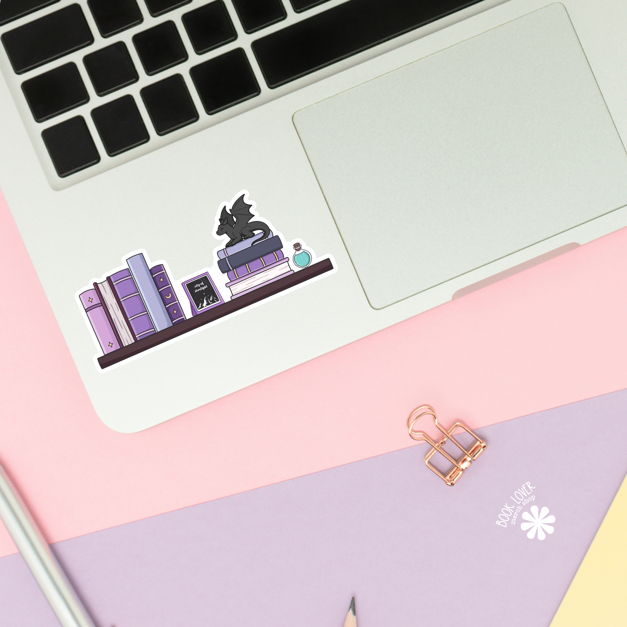 Fantasy Bookshelf Sticker