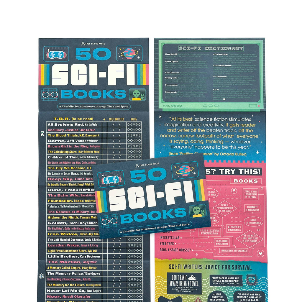 Free Period Press - 50 Sci-Fi Books: A Checklist for Adventures in Time & Space