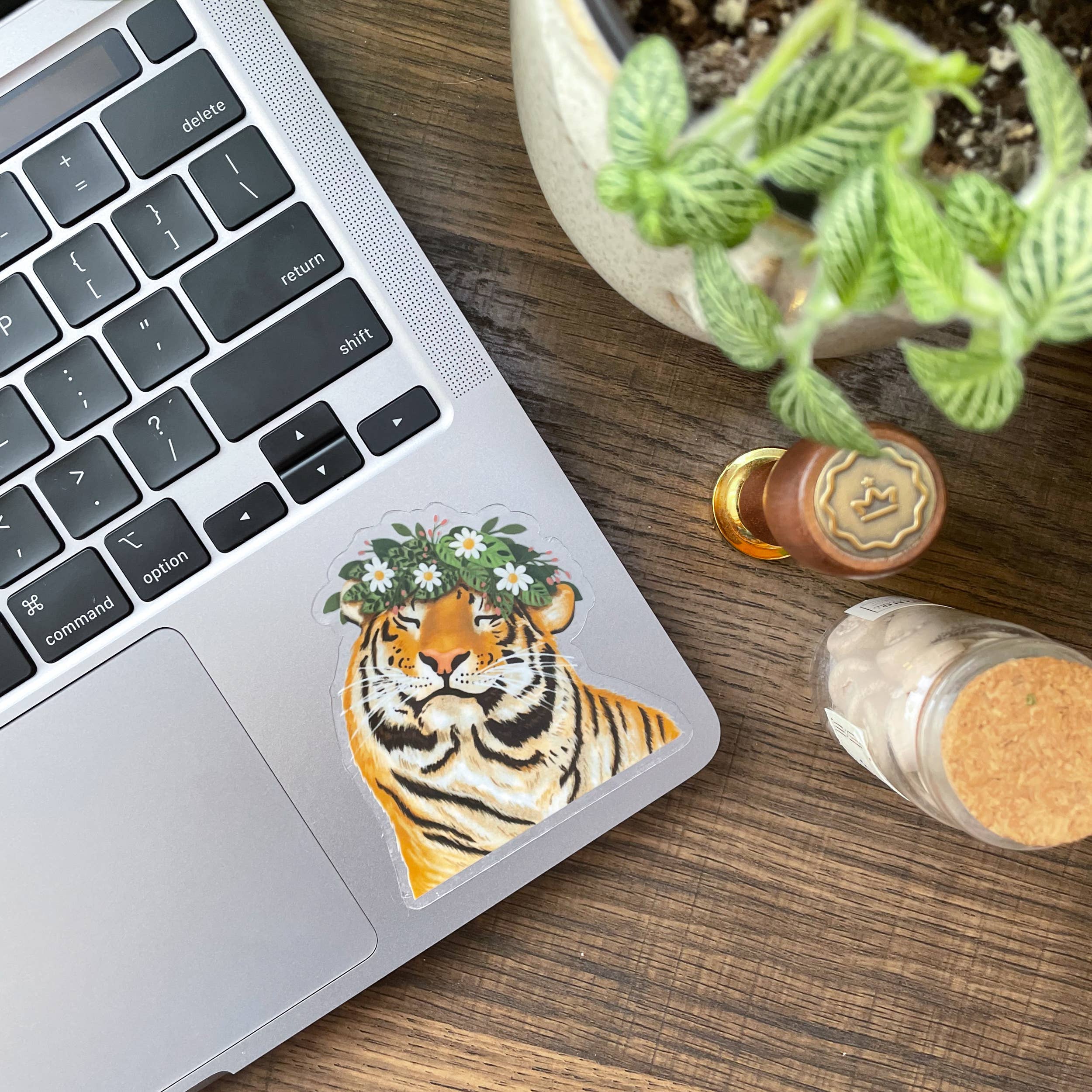 Smiley Tiger Sticker