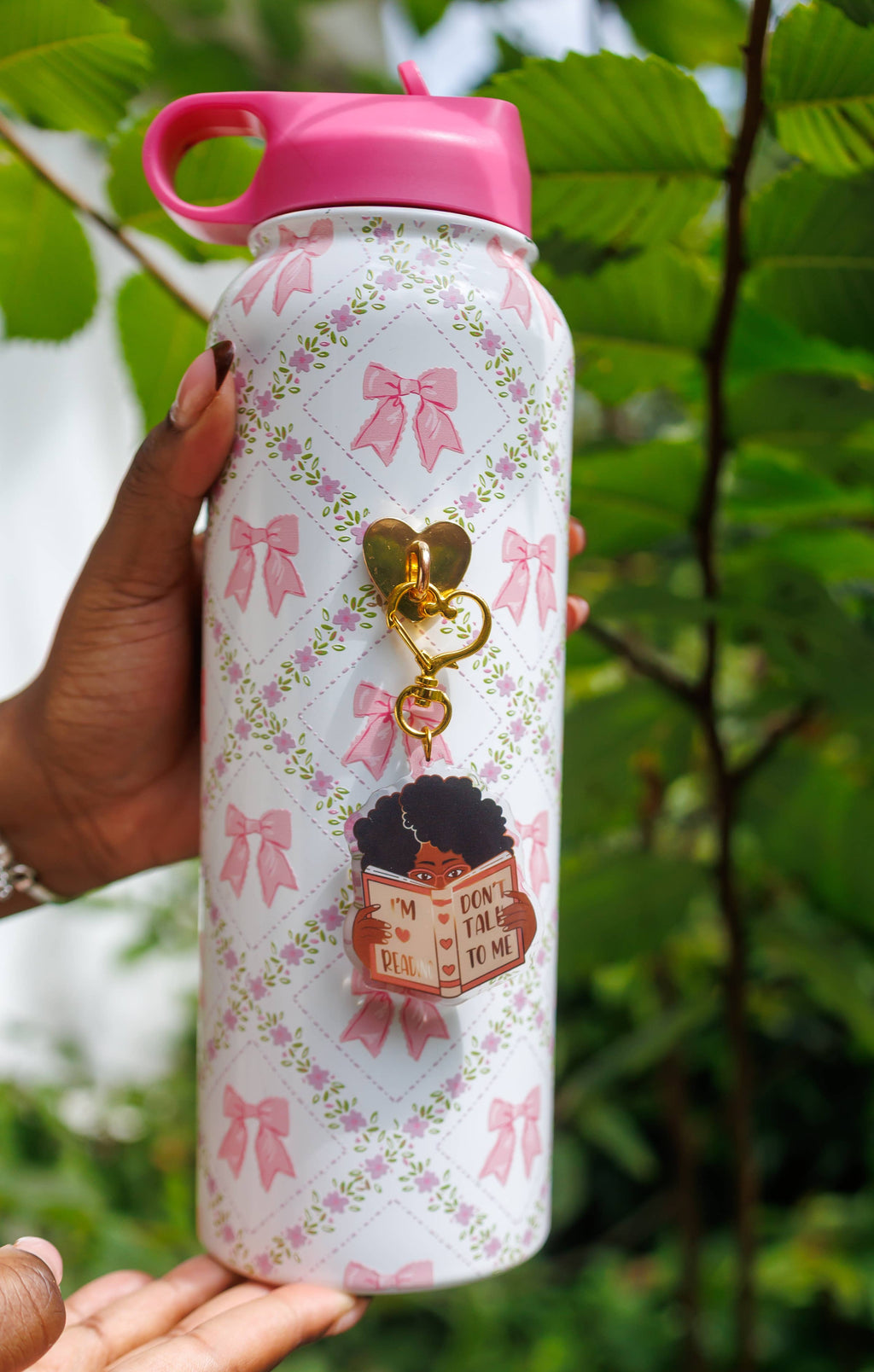 Pinstory - "Don't Talk to Me I'm Reading" Keychain/Kindle Charm