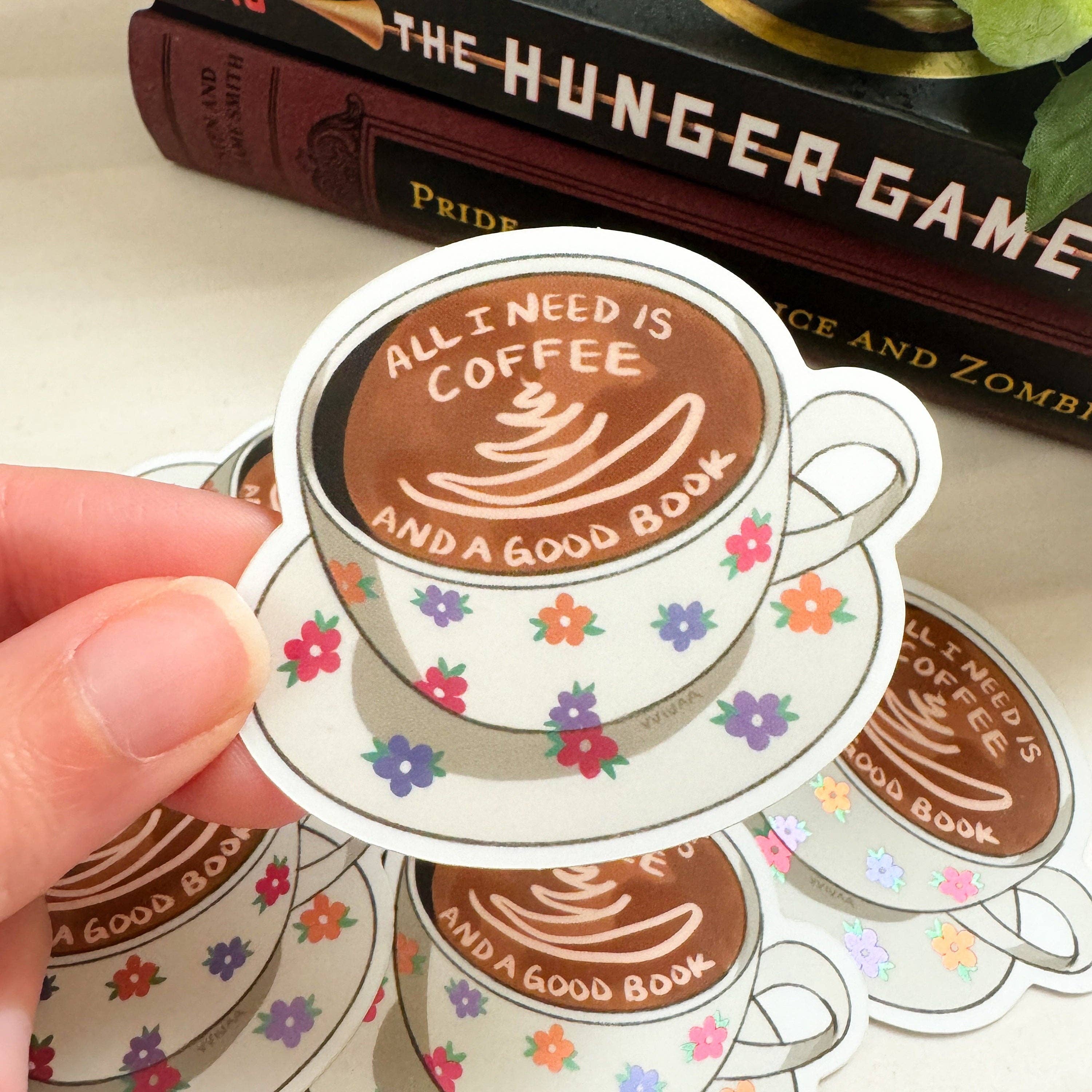 Coffee and Books Sticker