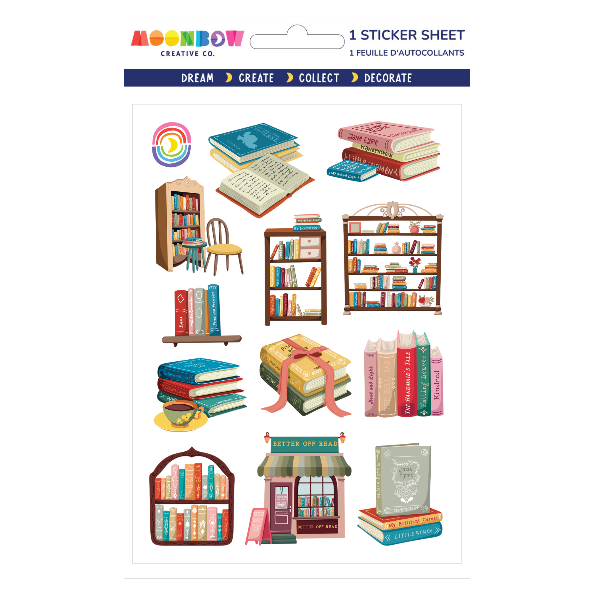 Moonbow Creative Co. - Better off Read Glossy Sticker Sheet