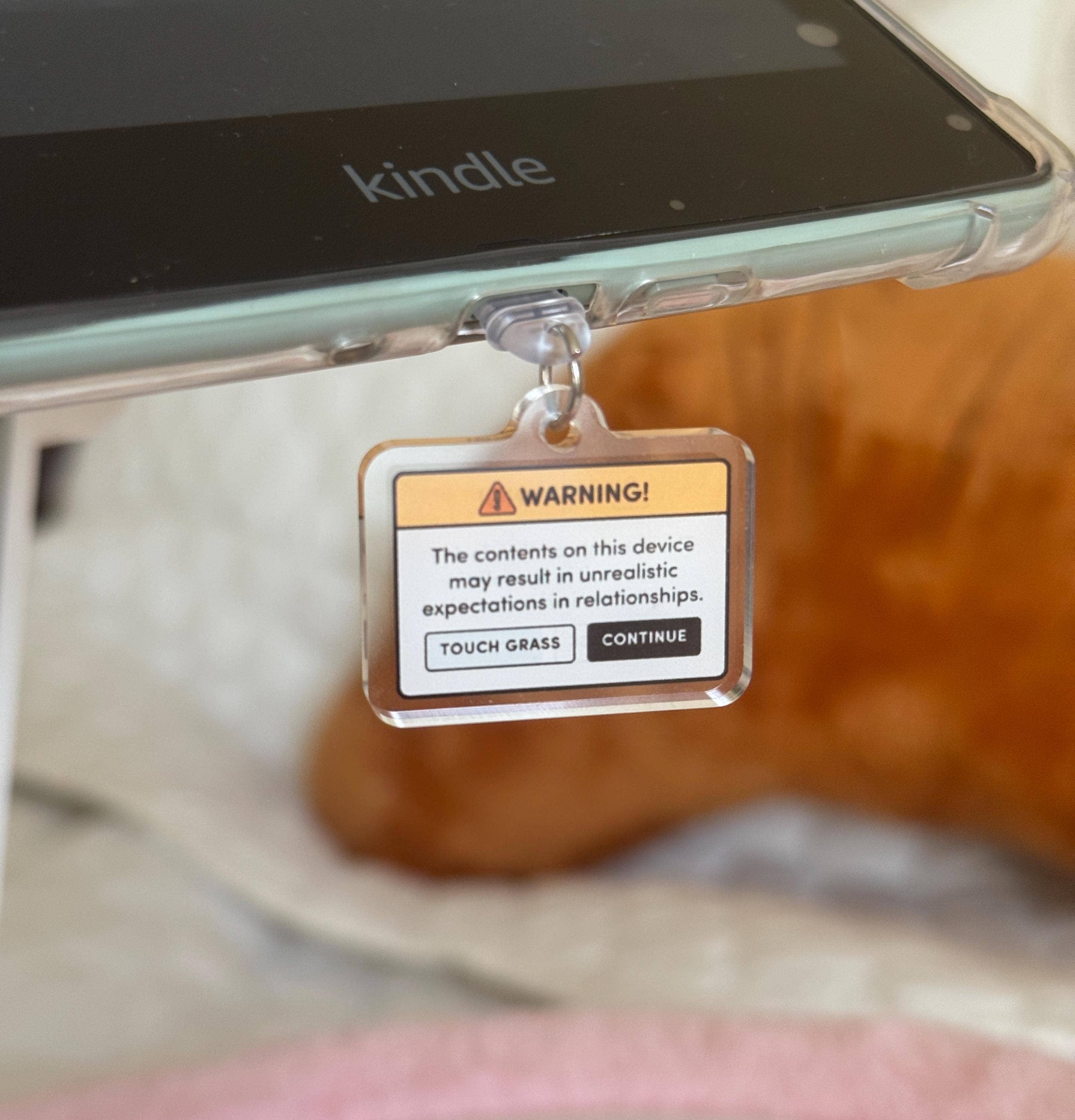 Warning: Unrealistic Expectations on this Device  USB-C Plug for Book Lovers