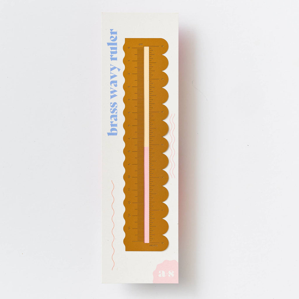 Scallop Edge Brass Ruler
