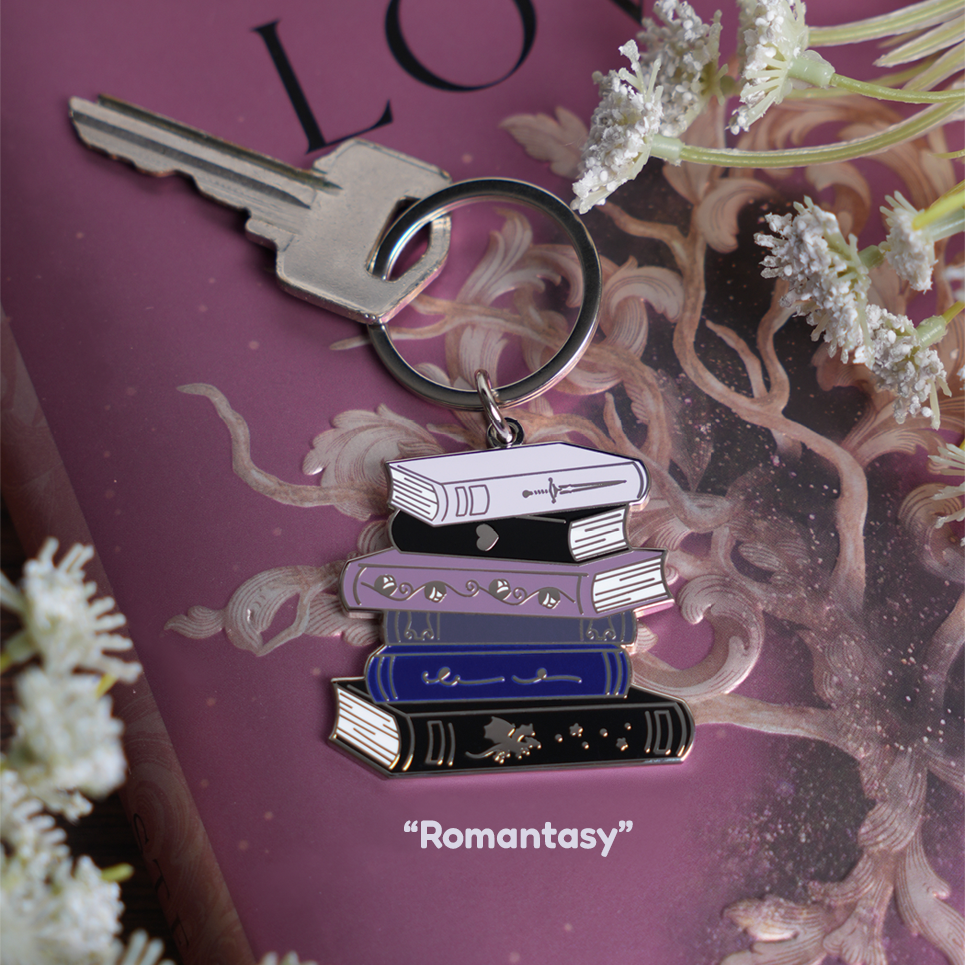 Book Stack Keychain