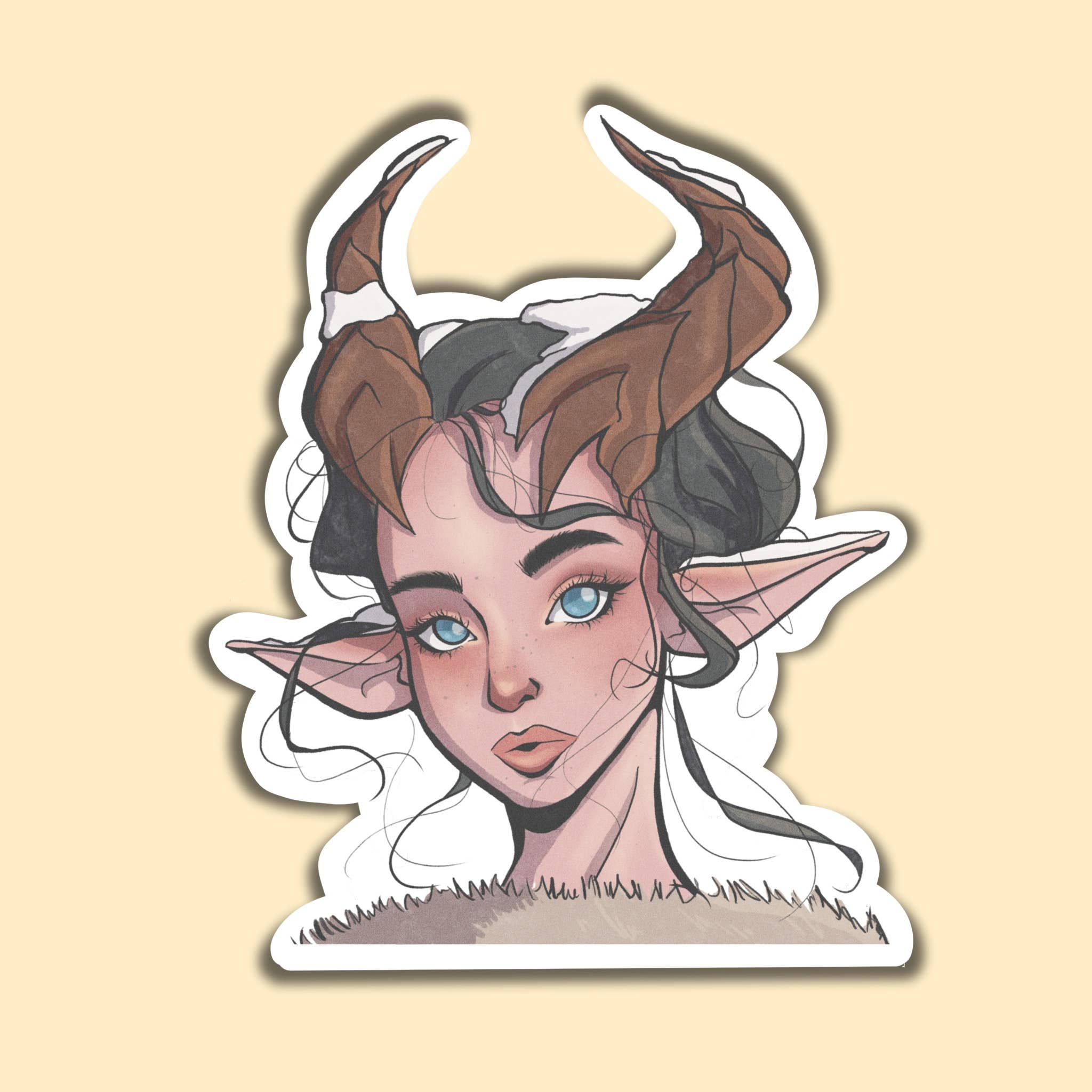 Winter Faun Vinyl Waterproof Sticker