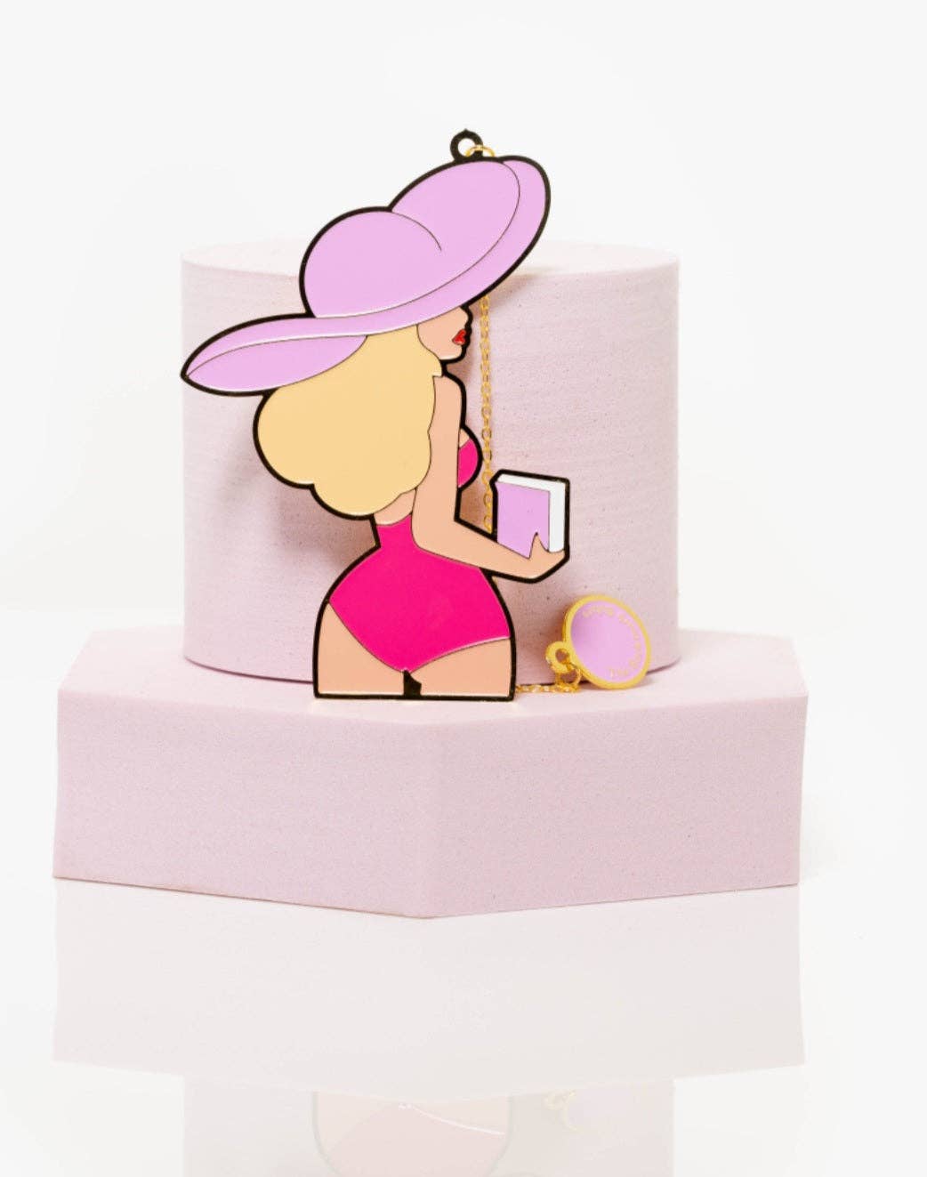 Rosemary Renea - Blonde Hot Pink Summer Babe Asia Bookmark