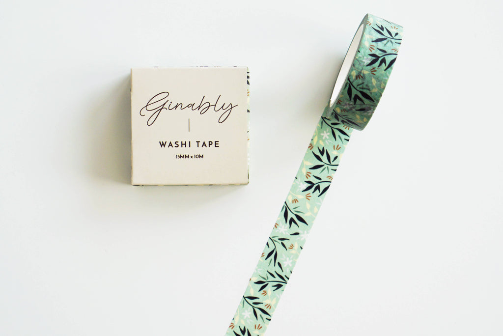 Light Green Foliage Washi Tape